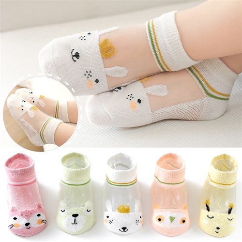 Set 4 tất trẻ em cotton thoáng mát TOE (Set A, 3-12 tháng)