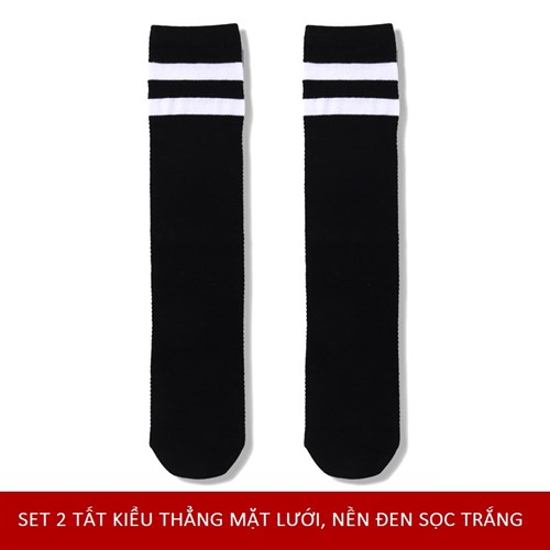 Set 2 tất cổ cao nữ sinh cotton mềm mịn TOE (Set B, 3-5 tuổi)