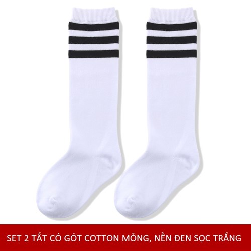 Set 2 tất cổ cao nữ sinh cotton mềm mịn TOE (Set D, 3-5 tuổi)