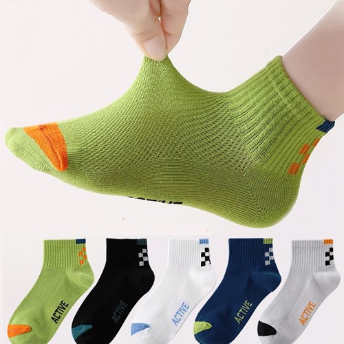 Set 5 tất thể thao mặt lưới thoáng khí TOE (9-12 tuổi)